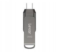 Lexar Clé USB Dual Type-C/Type-A JumpDrive D400 256 Go USB 3.1 Gris