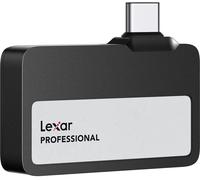 Lexar Professional Go Portable SSD 2To, Ultra-Compact, supporte Apple ProRes, jusqu'à 1050MB/s en Lecture et 1000MB/s en écriture, USB 3.2 Gen 2, IP65, pour iPhone 15/16 Pro, Noir