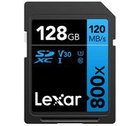 Lexar High-Performance 800x Carte SD 128Go, Carte Memoire SDXC UHS-I, Jusqu'à 120 Mo/s en Lecture, 45 Mo/s en écriture (LSD0800128G-BNNAG) Bleu