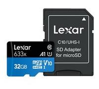 Lexar High Performance - Carte mémoire flash - 32 Go - A1 / Video Class V10 / UHS-I U1 / Class10 - SDHC UHS-I Noir / Bleu G