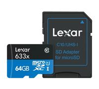 Lexar High Performance - Carte mémoire flash - 64 Go - A1 / Video Class V30 / UHS-I U3 / Class10 - SDXC UHS-I