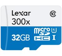 Lexar High Performance - Carte mémoire flash (adaptateur microSDHC - SD inclus(e)) - 32 Go - UHS Class 1 / Class10 - 300x - microSDHC UHS-I