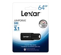 Lexar JumpDrive S80 Clé USB 3.1 64 Go jusqu'à 150 Mo/s en Lecture (LJDS080064G-BNU), Noir