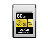 Lexar LCAGOLD080G-RNENG Carte mémoire Professionnelle CFexpress Type A Gold Series 80 Go jusqu'à 900 Mo/s en Lecture vidéo 8K Qualité cinéma VPG 400