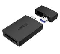Lexar Lecteur de Carte microSD/SD à Double Fente pour iPhone, USB 3.2 Gen 1, jusqu'à 255 Mo/s en Lecture, Compatible avec iPhone 15+, Ordinateur Portable, Ordinateur de Bureau (LRW360U-BNBNG)