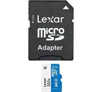 Lexar LSDMI64GBB1EU300A Micro SDXC UHS-I 300x (45 Mo/s) Carte mémoire Flash Haute Vitesse avec Adaptateur SD 64 Go