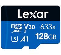 Lexar Carte mémoire microSDXC High-Performance 633x 128 Go 100 Mo/s UHS-I CL10