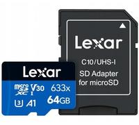 LEXAR Micro SD 64GB C10 U3 633X 95R 45W