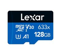 Lexar Carte mémoire microSDXC High-Performance 633x 128 Go 100 Mo/s UHS-I CL10