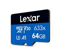 Carte microSD 64 Go Lexar Blue Series 633x UHS-I V30 Micro SDXC C10 LEXAR Carte microSD Blue Series UHS-I 633x 64Go V30 Lexar 633x Carte Micro SD 64 Go, Carte microSDXC UHS-I Sans Adaptateur, Jusqu'à