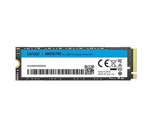 Lexar NM610PRO 1To SSD, M.2 2280 PCIe Gen3x4 NVMe 1.4 SSD 1To Interne, Jusqu'à 3300 Mo/s en Lecture, 2600 Mo/s en écriture, 3D NAND Flash Disques pour Notebook, Desktop, PC
