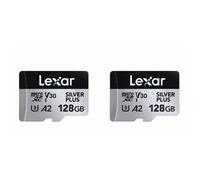 Lexar - microSDXC 128 Go Professional SILVER PLUS UHS-I (205 Mb/s) Pack de 2
