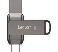 Lexar | Pendrive 2 w 1 | JumpDrive Dual Drive D400 | 64 GB | USB 3.1 | Szary