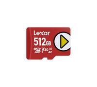 Lexar Play Carte Micro SD 512Go, microSDXC UHS-I, jusqu'à 205 Mo/s Lecture, 140 Mo/s écriture, Classe 10, U3, V30, A2, vidéo 4K, Carte Haute Vitesse pour Switch/appareils de Jeu Portables/Smartphones