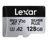 Lexar Carte microSDXC SILVER PLUS 128 Go Professionnel A2 V30 UHS-I + Adaptateur SD