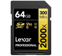 Carte mémoire SDXC Lexar SD V90 64 Go Noir et or Noir et or G