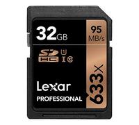 Lexar Professional 633x Carte SD 32Go, Carte SDHC UHS-I, Jusqu'à 95 Mo/s en Lecture, pour DSLR milieu de gamme, Caméscope HD, Caméras 3D (LSD32GCB1EU633)