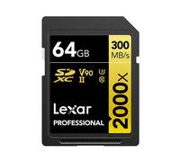 Lexar Professional 64 Go 2000x UHS-II Classe 10 Carte Mémoire SDHC