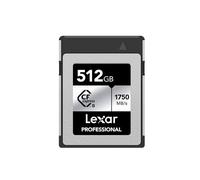 Lexar Professional CFexpress Type-B 512 Go Argent Lecture maximale 1750 Mo/s Écriture max 1300 Mo/s Compatible avec les fabricants japonais, LCXEXSL512G-RNENG