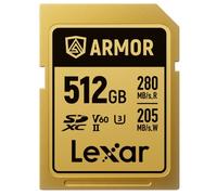 Lexar carte sdxc pro gold series armor uhs-II 512gb v60 ip68 stainless steel r280/w210mb/s Gold G