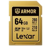 carte sdxc pro gold series armor uhs-II 64gb v60 ip68 stainless steel r280/w210mb/s