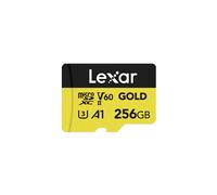 Lexar Professional GOLD MicroSDXC 256Go UHS-II U3 V60 - Lecture 280Mo/s Écriture 180Mo/s - Température d'opération -25°C à 85°C