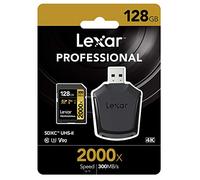 Lexar Professional mémoire Flash 128 Go SDXC Classe 10 UHS-II Professional, 128 Go, SDXC, Classe 10, UHS-II, 300 Mo/s, 260 Mo/s