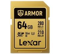 Lexar Professional Or Armor Carte SD UHS-II V60 R280/W210 MB/s IP68 - 64GB