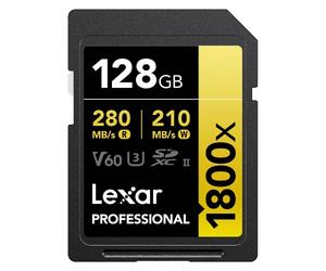 Lexar Professional SDXC 128 Go BL 1800x UHS-II V60 Doré | ✅Score & Win
