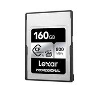 Lexar Professional Série SILVER Carte CFexpress Type A 160 Go, Carte CFe Lecture jusqu'à 800 Mo/s, VPG200, CF Carte Mémoire Compatible avec les appareils photo Sony Alpha et FX (LCAEXSL160G-RNENG)
