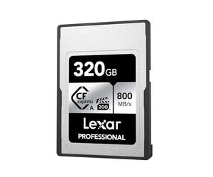 Lexar Professional Série SILVER Carte CFexpress Type A 320 Go, Carte CFe Lecture jusqu'à 800 Mo/s, VPG200, CF Carte Mémoire Compatible avec les appareils photo Sony Alpha et FX (LCAEXSL320G-RNENG)