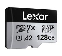 Lexar - microSDXC 128 Go Professional SILVER PLUS UHS-I (205 Mb/s) Pack de 2