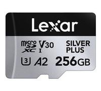 Lexar Professional SILVER PLUS - Carte mémoire flash - 256 Go - A2 / Video Class V30 / UHS-I U3 - microSDXC UHS-I Multicolore G