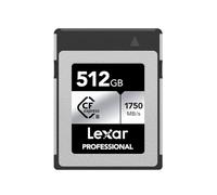 Lexar Professional Silver Series Carte CFexpress 512Go, Carte CFe de Type B jusqu'à 1750Mo/s en Lecture, adopte PCIe Gen3x2, Carte mémoire CF Compatible avec Les Reflex numériques (LCXEXSL512G-RNENG)