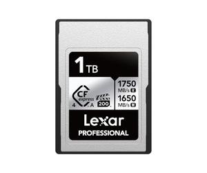 Lexar Professional Silver Series CFexpress 4.0 Type A 1 to | Jusqu'à 1750 Mo/s en lecture, VPG200, Carte mémoire vidéo CF 8K, Compatible avec appareils photo Sony Alpha et Sony FX