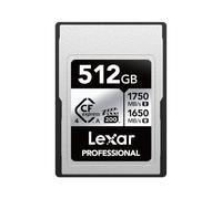 Lexar Professional Silver Series CFexpress 4.0 Type A Carte 512 Go jusqu'à 1750 Mo/s en Lecture, VPG200, Carte CF vidéo 8 K, Compatible avec Les appareils Photo Sony Alpha et Sony FX