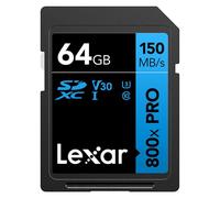 LEXAR Carte SDXC 800x Pro Blue Series 64GB UHS-1 V30 - Read 150MB/s