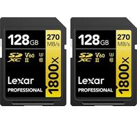 Lexar Carte mémoire SDXC Professional 1800x 128 Go UHS-II - 280/210 Mo/s U3 V60 0-70°C