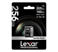 Lexar Carte SDXC Professional Silver Plus 256 Go UHS-I U3 A2 1066x R205/W150 4K