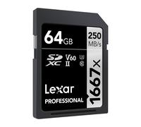 Lexar SDXC, 64 GB 64 Go UHS-II Classe 10