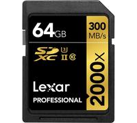 Carte Sdxc 64 Go 2000X Pro 300 Mo/S Uhs-Ii U3 + Lecteur De Carte Usb 3