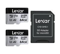 Carte microSDXC Silver Plus UHS-1 64Go R205/W100 V30 - Pack de 2 G