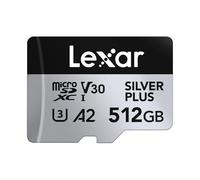 Lexar Silver Plus Carte Micro SD 512 Go,Vitesse de Lecture jusqu'à 205 Mo/s