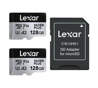 Lexar Tarjeta Micro SD 128 GB Silver Plus Paquete de 2, Tarjeta de Memoria Micro