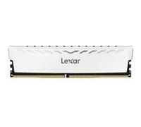 Lexar THOR - DDR4 - kit - 16 Go: 2 x 8 Go - DIMM 288 broches - 3600 MHz / PC4-28800 - CL18 - 1.35 V - mémoire sans tampon - blanc Blanc G