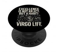 L'excellence n'est Pas Un Acte mais Une Habitude Vierge Vie Vierge Vierge PopSockets PopGrip Adhésif