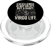 L'excellence n'est Pas Un Acte mais Une Habitude Vierge Vie Vierge Vierge PopSockets PopGrip pour MagSafe
