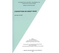 L'exception en droit privé