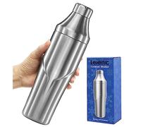 Lexenic Shaker à cocktail à double paroi isolé sous vide de 700 ml, shaker | Couvercle étanche avec mesure et passoire. Double paroi pour garder les boissons froides. Shaker en acier inoxydable 304 de
