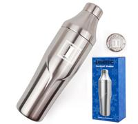 Lexenic Shaker à cocktail de 710 ml - Shaker à martini avec initiales monogrammes personnalisées - Double paroi isolée pour garder les boissons au frais - Couvercle torsadé sans coincement, passoire